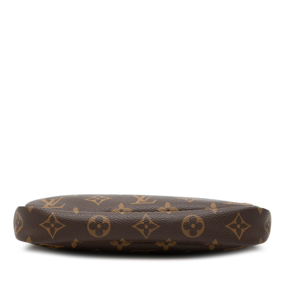 LOUIS VUITTON Authentic Brown Monogram Leather Pochette Pouch - Picture 3 of 6
